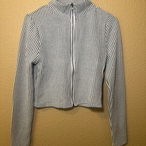 HYFVE Gray Striped Women's Blouse